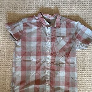 Patagonia Red and Gray Plaid Button Down Shirt